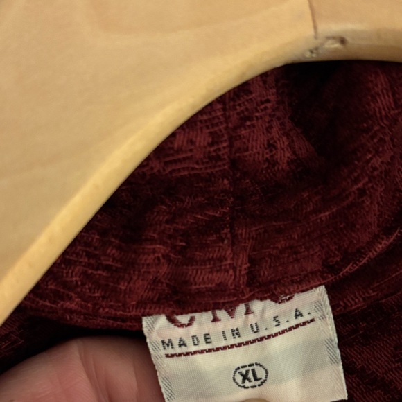 Dark Red Cotton‎ Jacquard Rayon Whimsigoth Tailcoat Witchy Coat  - XL - 90’s Vtg - Picture 2 of 9